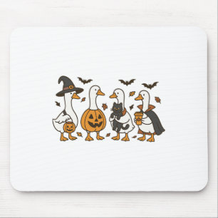 Just A Spooky Goose Halloween Goose Witch Ghost Si Mouse Mat