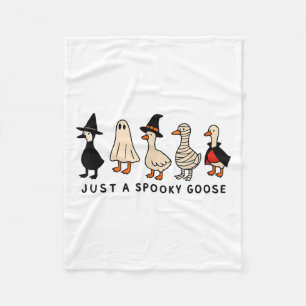 Just A Spooky Goose Halloween Silly Goose Funny Ha Fleece Blanket