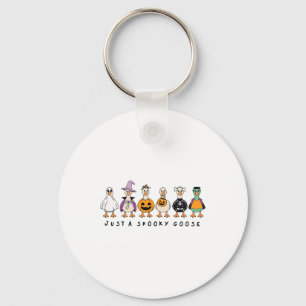 Just A Spooky Goose Halloween Silly Goose Funny Ha Key Ring