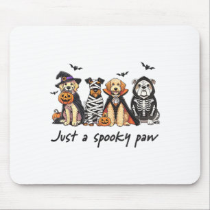 Just A Spooky Paw Dog Funny Dogs Halloween Spooky Mouse Mat