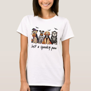 Just a Spooky Paw Halloween Dogs T-Shirt