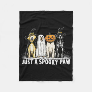 Just A Spooky Paw Labrador Retriever Halloween Lab Fleece Blanket