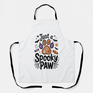 Just A Spooky Paw PNG, Dog Halloween Apron
