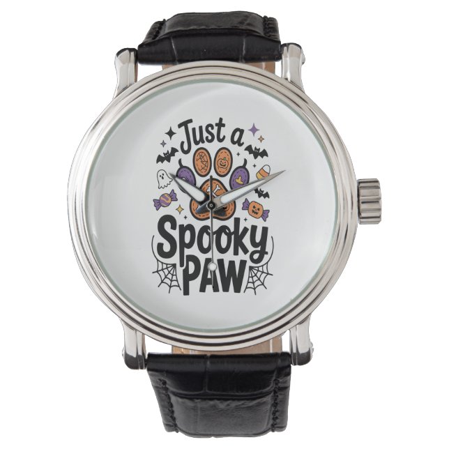 Just A Spooky Paw PNG, Dog Halloween Watch (Front)