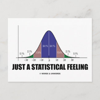 Just A Statistical Feeling (Statistical Humour) Postcard