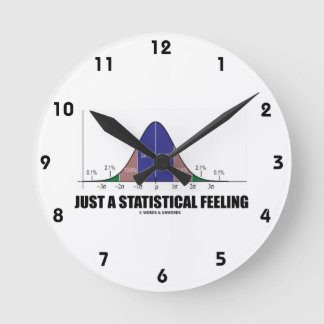 Just A Statistical Feeling (Statistical Humour) Round Clock