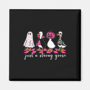 Just A Strong Goose Funny Halloween Breast Cancer Magnet