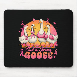 Just A Strong Goose Pink Ribbon Breast Cancer Awar Mouse Mat