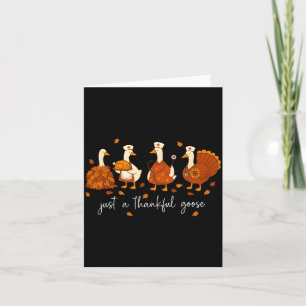 Just A Thankful Goose Nurse Funny Thanksgiving  Card