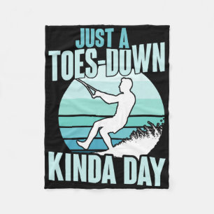 Just A Toes-down Kinda Day Retro Refoot Skiing Fleece Blanket