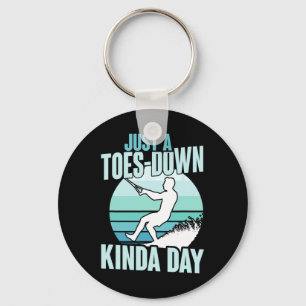 Just A Toes-down Kinda Day Retro Refoot Skiing  Key Ring