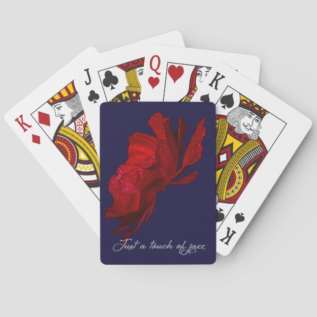 Just a Touch of Jazz Dewy Rose Playing Cards (Back)