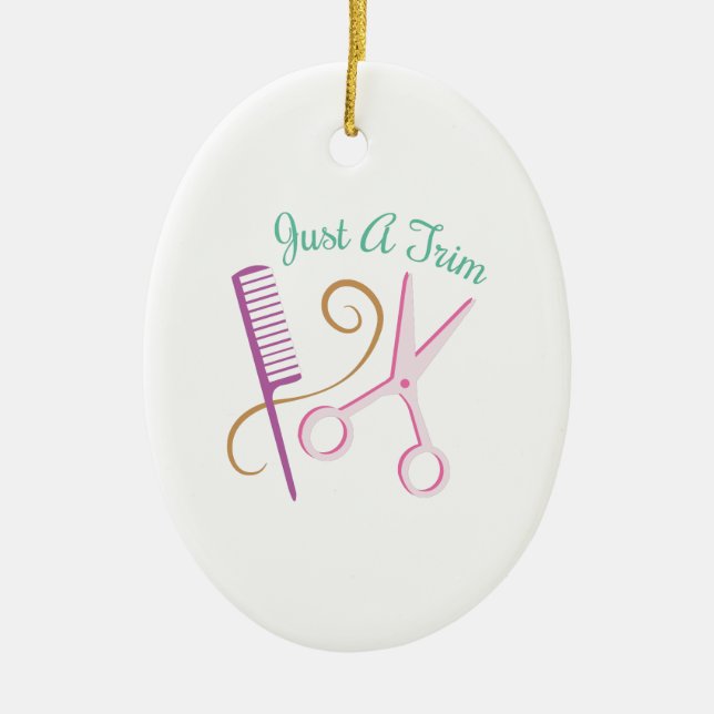 Just A Trim Ceramic Tree Decoration (Front)