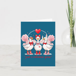 Just A Valentines Goose Coquette Silly Goose Funny Card