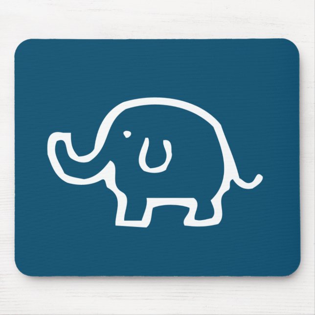 Just a White Elephant  Mouse Mat (Front)