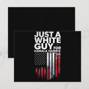 Just A White Guy For Kamala Harris Election 2024 Postcard