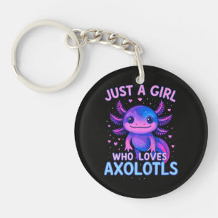 Just A Who Loves Axolotls Key Ring