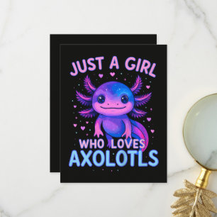 Just A Who Loves Axolotls Thank You Card