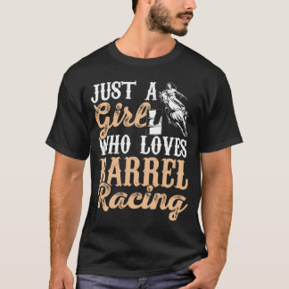 Just A Who Loves Barrel Racing Rodeo Horse vintage T-Shirt
