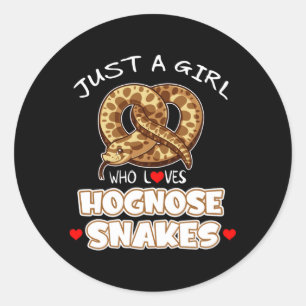 Just A Who Loves Hognose Snakes Animals Classic Round Sticker