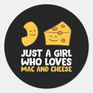 Just A Who Loves Mac And Cheese Love Macaroni Chee Classic Round Sticker