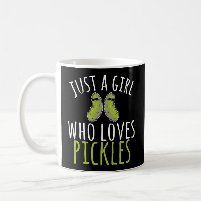 Just A Who Loves Pickles Pickle Coffee Mug (Left)