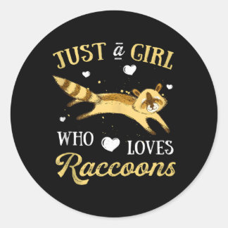 Just A Who Loves Raccoons Trash Panda Classic Round Sticker