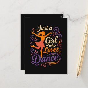 Just A Who Loves To Dance Dancing Holiday Postcard