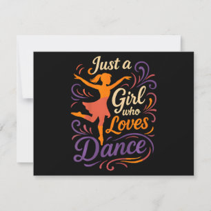 Just A Who Loves To Dance Dancing Invitation