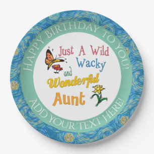 Just A Wild Wacky Wonderful Aunt Paper Plate