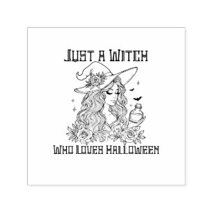 Just a Witch Who Loves Halloween Self-inking Stamp