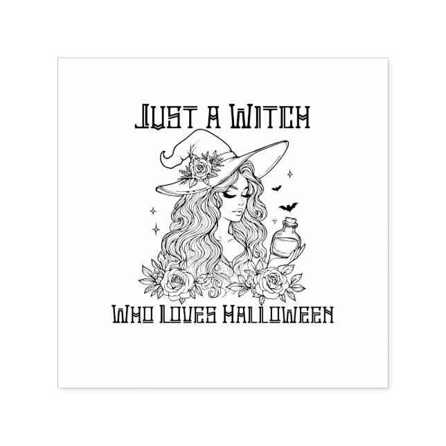 Just a Witch Who Loves Halloween Self-inking Stamp (Design)