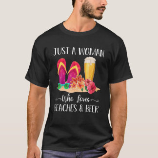 Just A Woman Who Loves Beaches T-Shirt