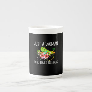 Just a woman who loves Iguanas Bone China Mug