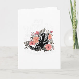 Just A Woman Wore Combat Boots Veteran Card