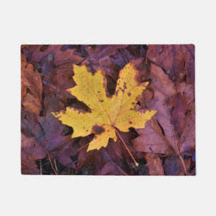 Just  A Yellow Leaf Doormat