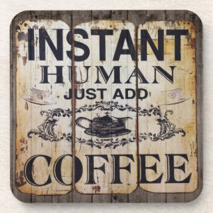 Just Add Coffee Art Coasters Cork-back Square