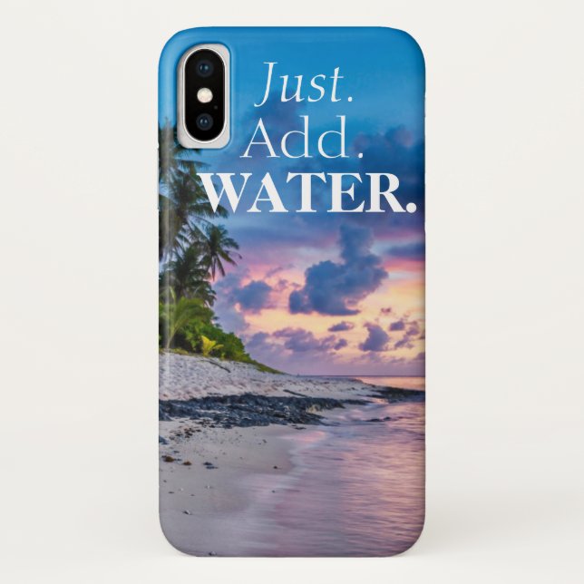 Just Add Water Beautiful Tropical Sunset & Ocean Case-Mate iPhone Case (Back)