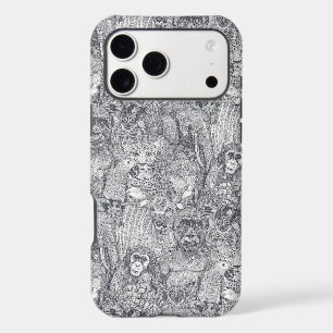 just african jungle animals iron grey white