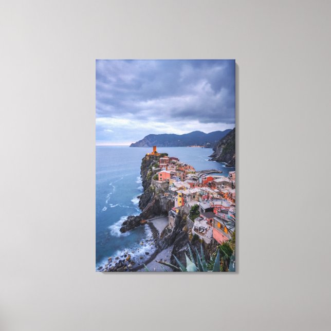 Just After Sunset | Vernazza, Cinque Terre, Italy Canvas Print (Front)