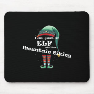 Just An Elf Who Likes Mountain Biking Design For A Mouse Mat