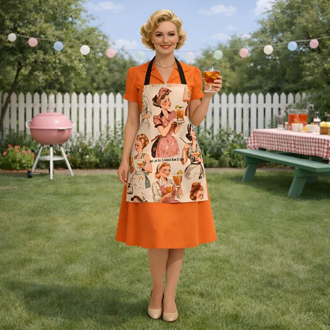 Just an Old-Fashioned Kind of Day  Apron (Just an old-fashioned day.Vintage Cocktail Apron)