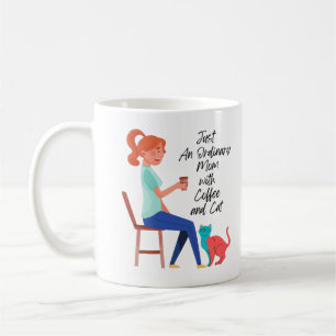 Just an ordinary mom with coffee and cat mug
