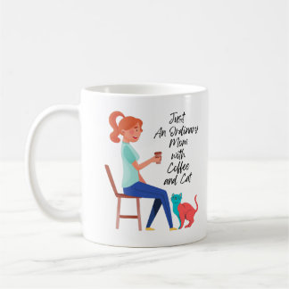 Just an ordinary mom with coffee and cat mug