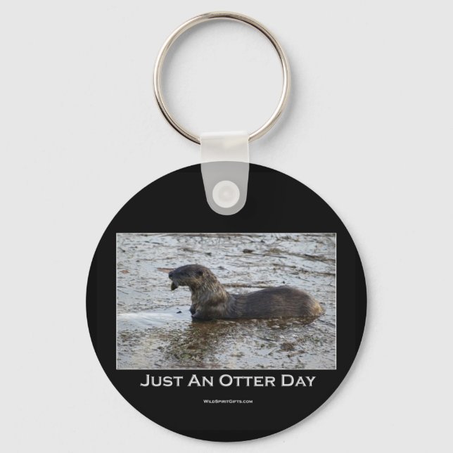 Just an Otter Day Gifts Key Ring (Front)