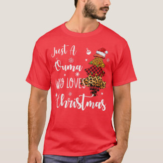 Just An Ouma Loves Christmas Funny Christmas Light T-Shirt