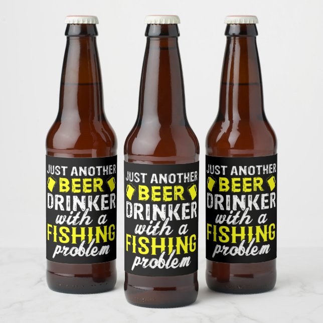 Just Another Beer Drinker Fishing Beer Label (Bottles)