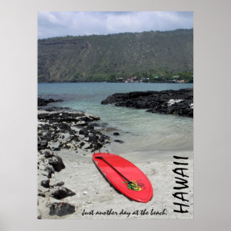 Just another day at the beach Hawaii scenic poster