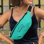 Just Another Manic Momday | Super Mum Trendy Green Bum Bags<br><div class="desc">Simply,  stylish "Just another manic momday" custom design in modern typography with a fun take on the song Manic Monday for busy moms on a trendy green background! The perfect unique and trendy gift for a new mum,  mother's day,  mum's birthday or just because!</div>