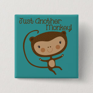 Just Another Monkey 15 Cm Square Badge